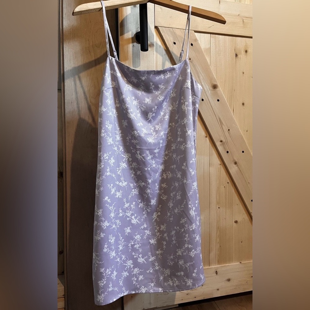 Lavender Floral Slip Dress (Garage).